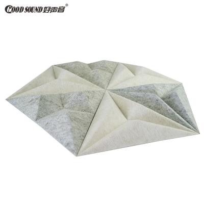 China Goodsound Modern Room Wall and Ceiling Panel Polyester 3D Fiber 3D Hexagon Soundproof Modern 100% Soundproof Screen for sale