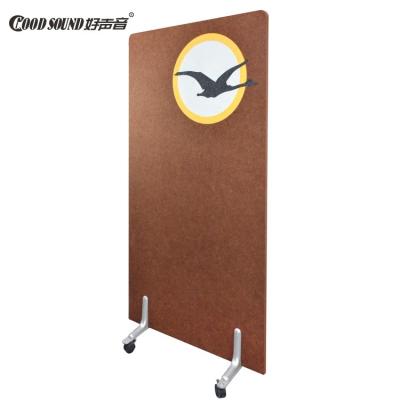 China Modern GOODSOUND Customized Polyester PET Floor Standing Office Partition Room Divider PET Acoustic Panel for sale