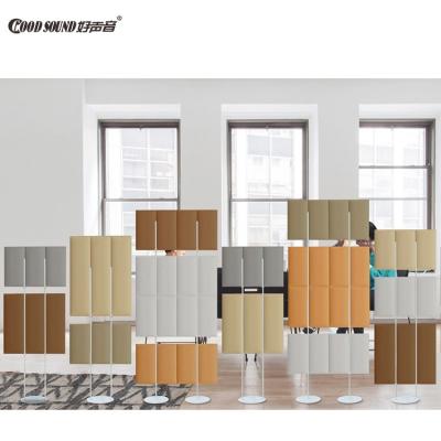 China Highly Efficient Sound Absorption GoodSound Polyester Office Dividing Privacy Stand Soundproof Movable Partition Wall Divider for sale