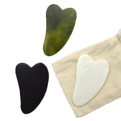 China Gua Sha Jade Facial Price Best Facial Massage Xiuyan Jade Gua Sha Stone Hand Held Beauty For Face for sale