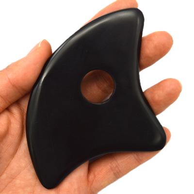 China Custom Bian Gua Sha Natural Logo Bian Stone Gua Sha Body Scraping Massage Tool For Facial Lifting And Acupuncture Massage for sale