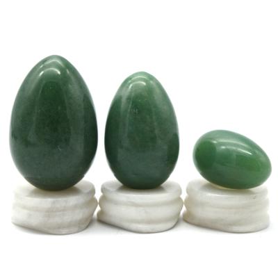 China Green Aventurine Jade Yoni Eggs Folk Art For Vaginal Kegel Exercise Yoni Eggs Set Functional Kegel From China Wholesale for sale