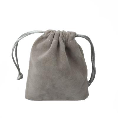 China Drawstring Drawstring Bags Set Small Gray Storage Bag Cloth Bag Flannel for Gua Sha Board and Song Gift for sale