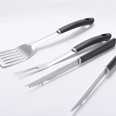 China Easily Cleaned BBQ Tool 3 Pcs BBQ Grill Tool Kit Stainless Steel Barbecue Supplies for sale