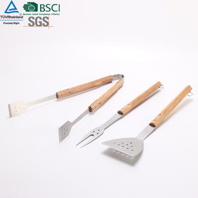 China Easily Cleaned Saber Wood Easily Cleaned Detach BBQ Tool Kit 3 Pieces With Cooler Bag for sale