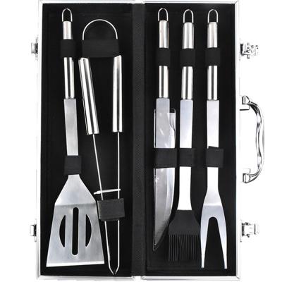 China Hot Selling Easily Cleaned 5 Pcs Multifunctional Stainless Steel Saber BBQ Grilling Tool Kit for sale