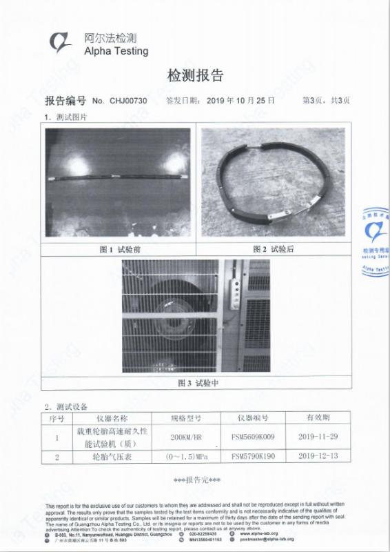 Test report - Shandong KangRun machinery manufacturing co., LTD.