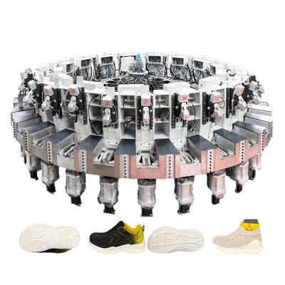 China Factory OEM Full Automatic PU TPU 24 Station Sneaker Safety Shoe Sport Shoe Making Machine for sale