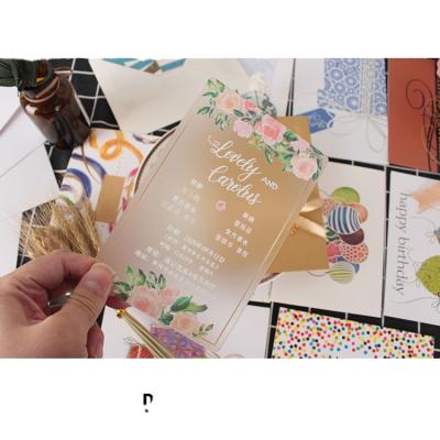 China Custom Acrylic Wedding Card Keepsake Wedding Invitation Card DesignsInvitation Acrylic Wedding Invitation Card for sale