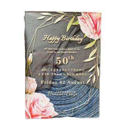 China Custom Acrylic Wedding Card Keepsake Wedding Invitation Card DesignsInvitation Acrylic Wedding Invitation Card for sale