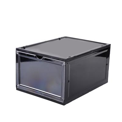 China Folding Ready To Ship Storage Boxes And Bins For Shoe Box Storage Clear Transparent Acrylic Shoe Box for sale