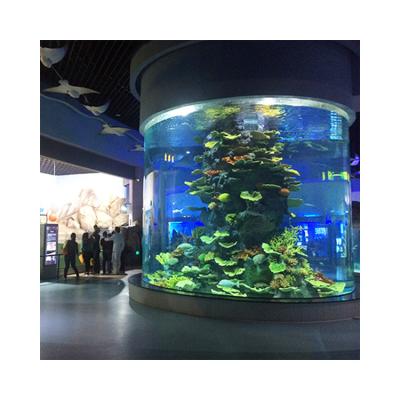 China Cast Panel Acrylic Best Selling Cylindrical High Quality Restaurant Acrylic Aquarium Fish Tank for sale