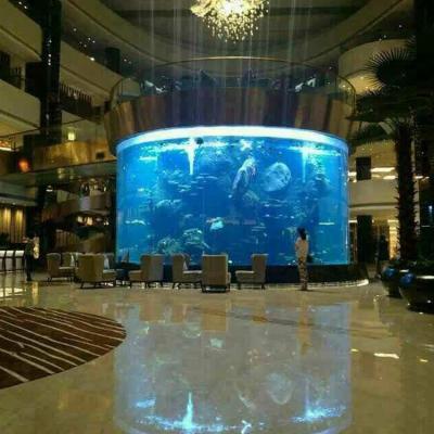 China XITU Aquarium Cylinder Saltwater Aquarium Fish Glass Viable Acrylic for sale