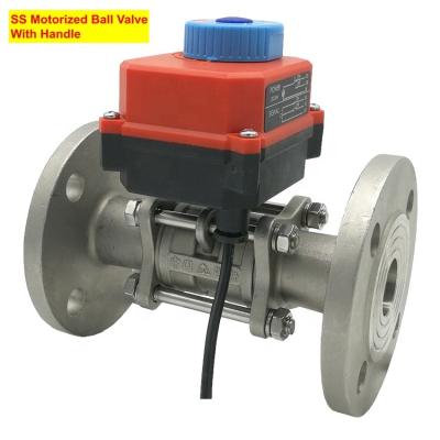 China General Motor Drive Flange DN20 DC24V 16Bar Rotation Time 100000+ Irrigation Injector Control Valve Main Level Motorized Ball Valve for sale