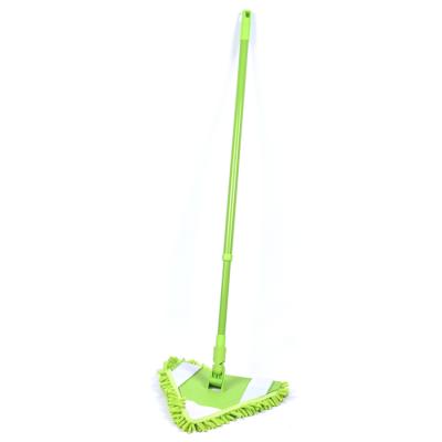 China Viable Household Tools Microfiber Chenille Pad Refill Broom Iron Pole Triangle Floor Cleaning Telescopic Broom for sale