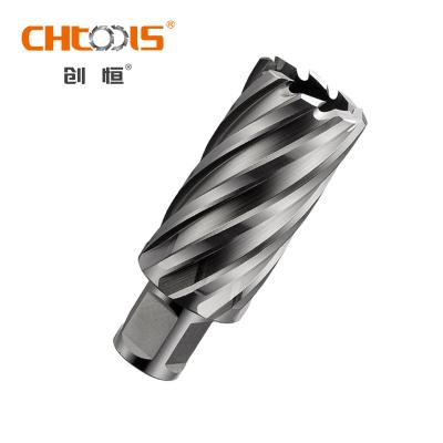 China Metal Drilling CHTOOLS Weldon Shank Diameter 12-65mm HSS Annular Cutter For Steel Plate With 50mm Depth for sale