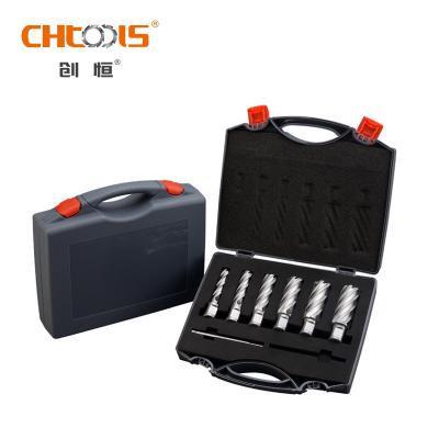 China CHTOOLS HSS 6pcs Weldon Shank Magnetic Drill Bit Metal Drilling Set for sale