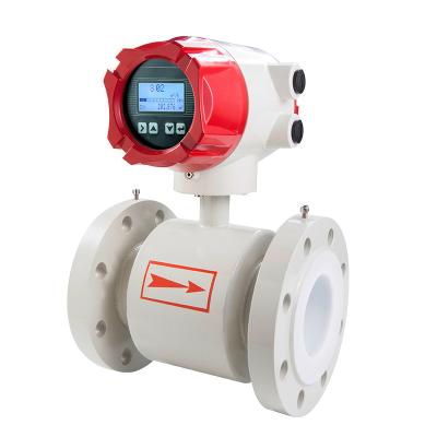 China Electromagnetic Control 4-20ma Industrial High Pressure Digital Liquid Water Meter Carbon Steel Magnetic Flow Meter for sale