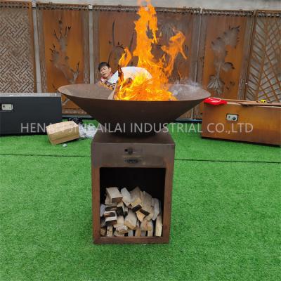 China OEM Oxidised Brasero Corten Steel BBQ Grill Charcoal Bbq Grills for sale