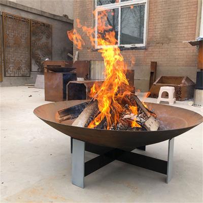 China Modern Outdoor Indoor Garden Corten Steel Bbq Firepit Customized for sale