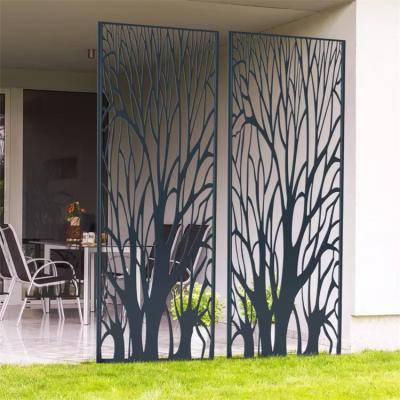 China Freestanding 900*1800mm Metal Decorative Panels Corten Steel Privacy Screen for sale