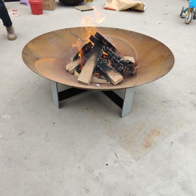 Cina Decorative Large Smokeless Fire Pits 100cm Corten Steel Fire Pit  2mm Thick in vendita