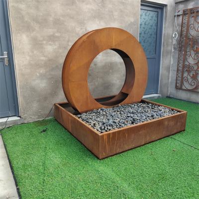 Cina SGS Decorative Outdoor Corten Steel Rain Curtain Water Feature 2mm Thick in vendita