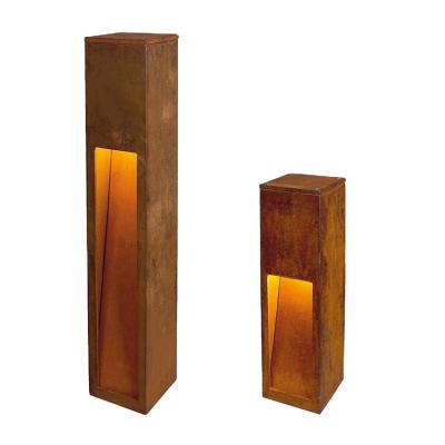 China Rustic Red Corten Lighting Bollards IP65 IP66 Wear Resistance for sale