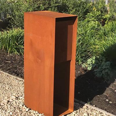 China Customizable Modern Corten Sculpture Antique Mailbox Welding Process OEM / ODM for sale