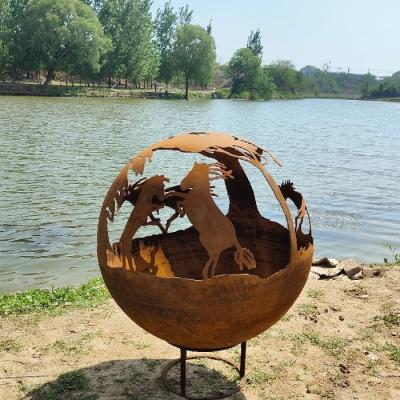 China Wood/Gas Steel Fire Pits Made Of Corten Steel Assembly Required Portable Fire Pit for sale