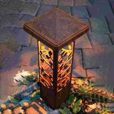 China Backyard Led Bollard Lights Outdoor Corten Steel Discover Beauty And Durability en venta