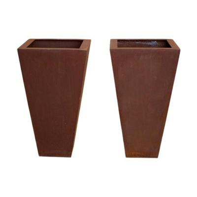 China Custom Modern Corten Steel Planter With Superior Frost And Weather Resistance for sale