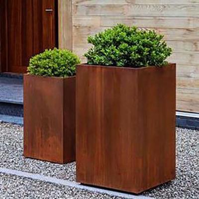 China 1.6mm Or Customized Rust Proof Corten Planter Box For Indoor / Outdoor Planting for sale