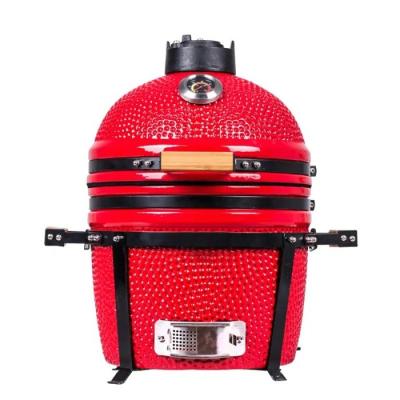 China European And American BBQ Charcoal Ceramic Smoking Grill 15 Inch Tabletop Model for sale