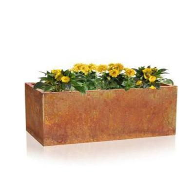 China Low Maintenance Outdoor Corten Steel Pot Frost Resistance for sale