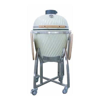 China Grill in de buitenruimte witte kleur 20 inch grote houtskool Kamado Grill Te koop