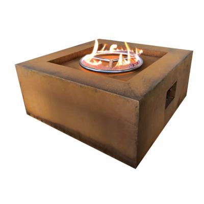 China Indoor 800mm Garden Gas Fire Pits ISO9001 Corten Steel Brazier for sale