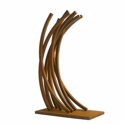 China 200cm Corten Steel Sculpture 6.5ft Large Metal Garden Art Rustic for sale