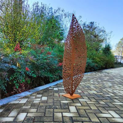 China Abstract 0.3m Modern Metal Garden Sculptures 5.1ft Corten Art for sale