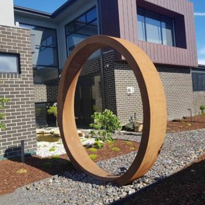 China ISO9001 Poort 3.9ft Corten-Staalkunstenaar Decorative van de tuinmaan Te koop