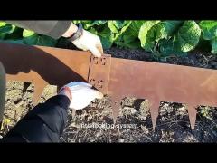 non rusting  Corten Steel  Lawn Edging 2.4m Rusted Steel Garden Edging