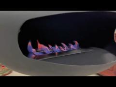 Indoor Carbon Steel Ethanol / Bioethanol Fireplace Freestanding