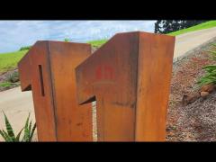 Metal Letter Box Corten Steel Garden Sculpture post box For Outdoor Spaces