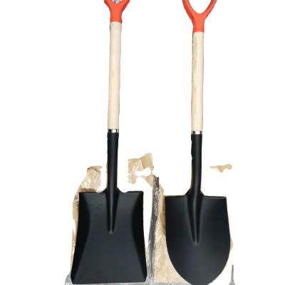 China High Quality Garden Shovel S518 S519 Shovel With Wooden Handle Plastic Red Handle for sale