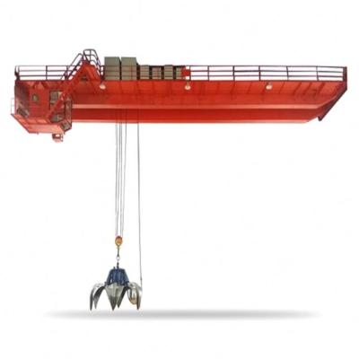 China Certificate Overhead Bridge Crane Double  With Strong Material Grab Bucket zu verkaufen