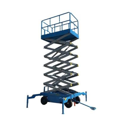 China 6m Low Height Mobile Scissor Lift Platform Pump Station Electric Aerial Work for sale