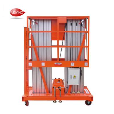 China Dual Aluminum Lift Platform Columned Single Mast  Aerial Work Platform for sale