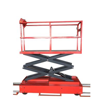 China 4M Hydraulic Mobile Scissor Lift Platform Pipe Factory Rail Transfer Trolley With Great Price for sale