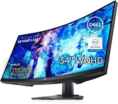 China Curved Curved Gaming Monitor 34 Inch Curved Monitor with 144Hz Refresh Rate, WQHD (3440 x 1440) Display, Black - S3422DWG for sale