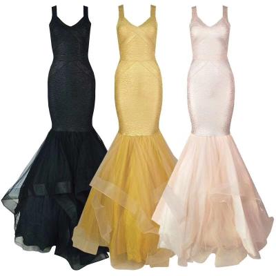 China High Quality Bridesmaid Anti-wrinkle Elegant Bridal Mesh Tight Bandage A Line Dress Women Wedding Dresses For Wedding Banquet Party for sale